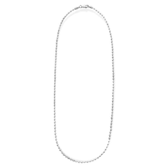 925 ITALY Sterling Silver 2.5mm Ball Chain Necklace 24" - Picture 2 of 5